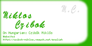 miklos czibok business card