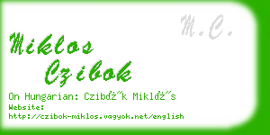 miklos czibok business card